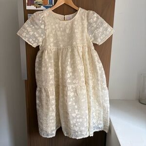 Hanna Andersson jacquard tiered dress 10/140 like new